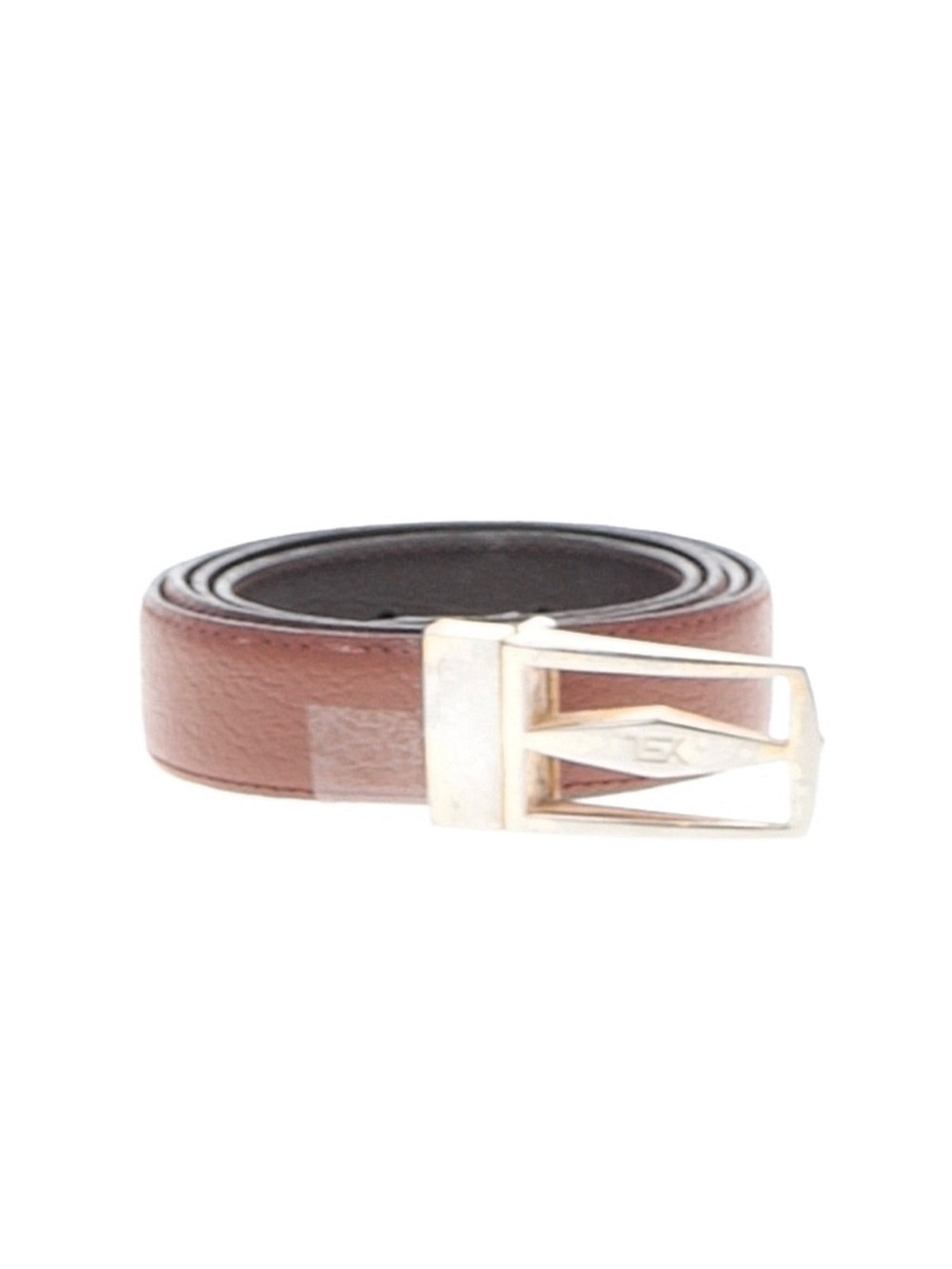 Saint Laurent Brown Leather Belt with Gold Buckle